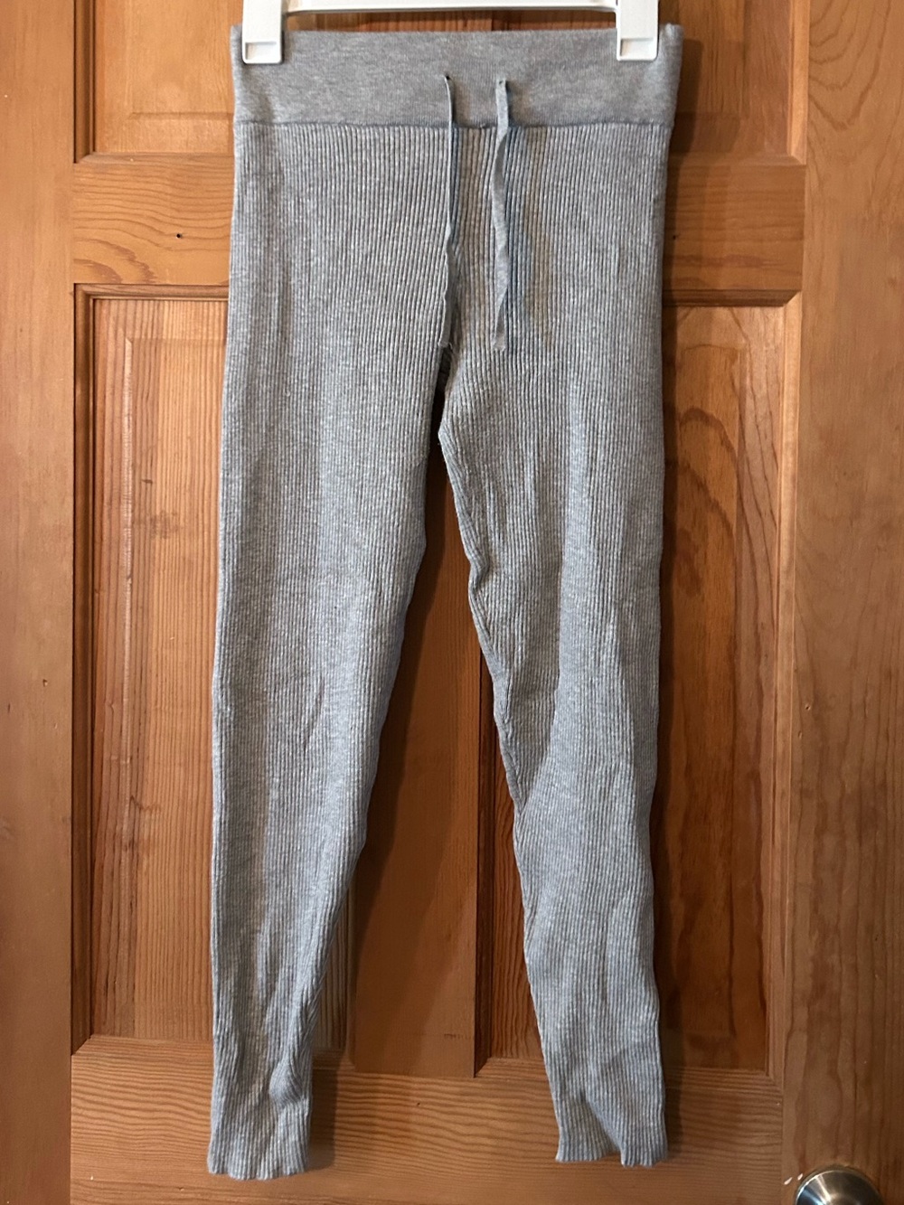 Forever 21 Light Gray Ribbed Leggings